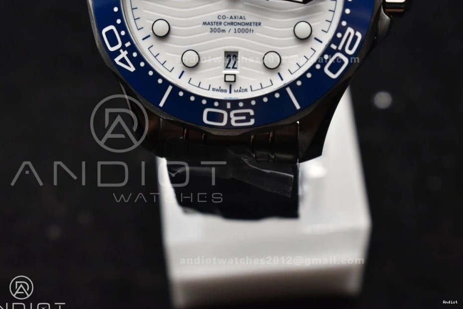 White A2824 Ceramic 1:1 Bracelet SS Edition Blue Seamaster Bezel on 300M SS Dial Diver VSF Best 1219
